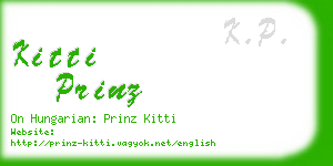 kitti prinz business card